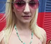 Blonde Jade Amber fucks in public