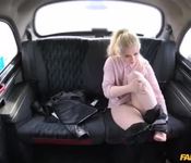 Blonde Anna gets fucked in missionary position by the taxi driver